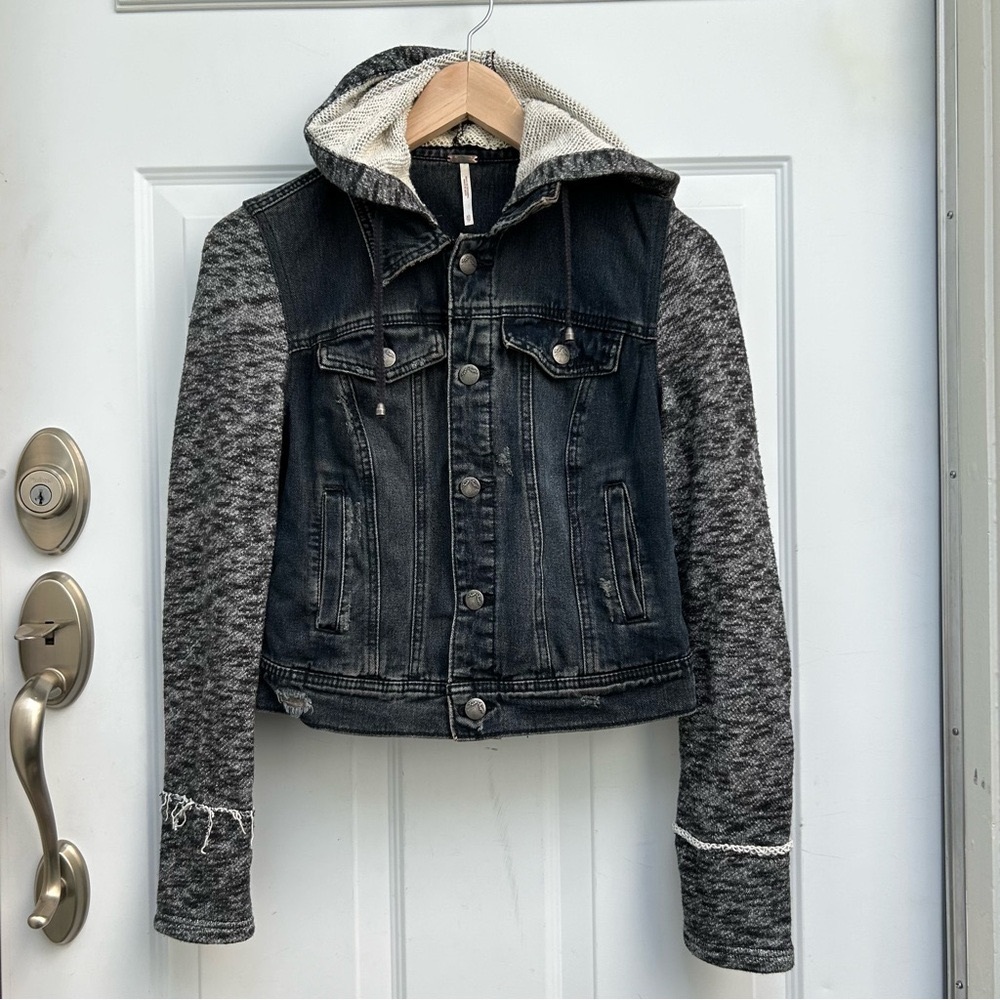 Free People denim hoodie